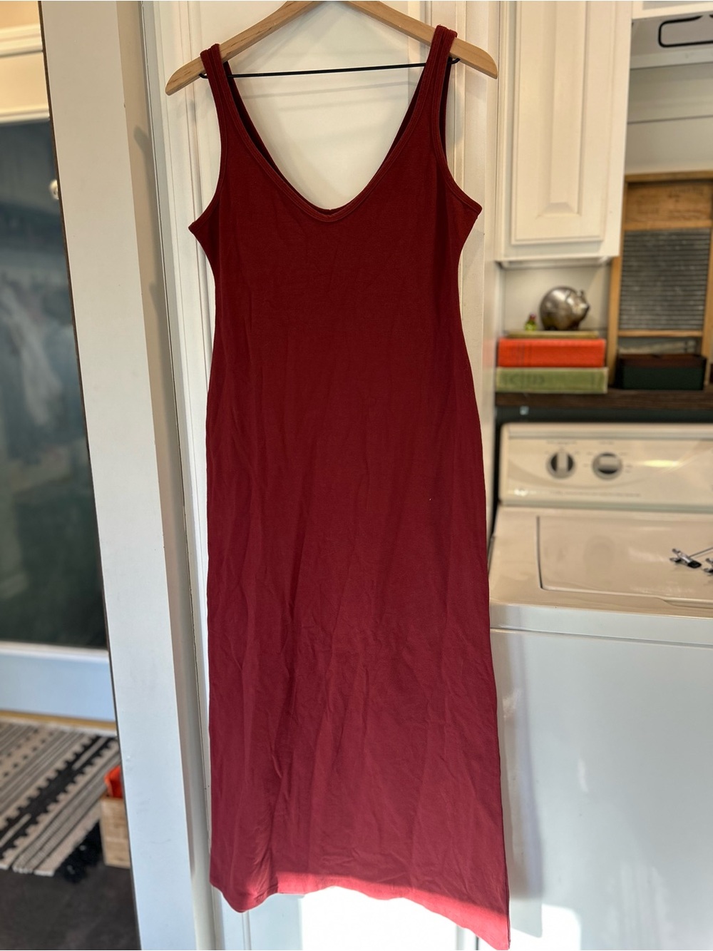 Reformation Burgundy Sleeveless Maxi Slip Dress